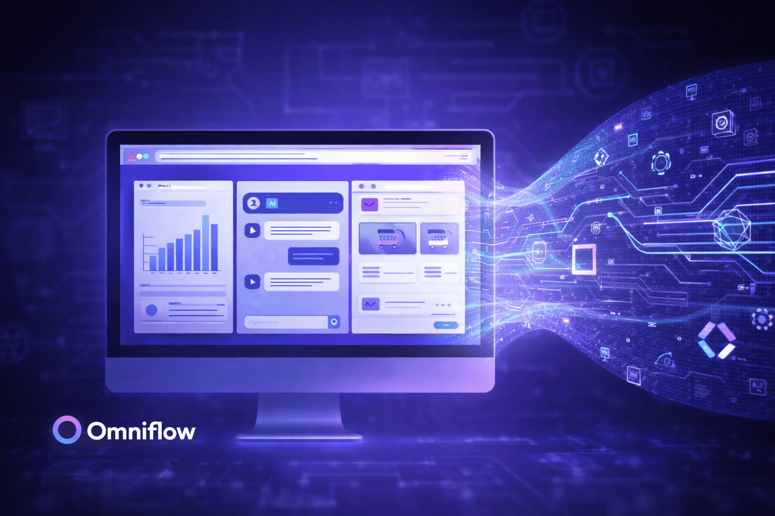 The image depicts a sleek mobile app interface with various icons representing AI features, such as a chatbot and data analysis tools, symbolizing the integration of AI technology into app functionality and Google Cloud AI. This visual highlights the potential for enhanced user engagement, data collection and customer satisfaction through AI-powered solutions.