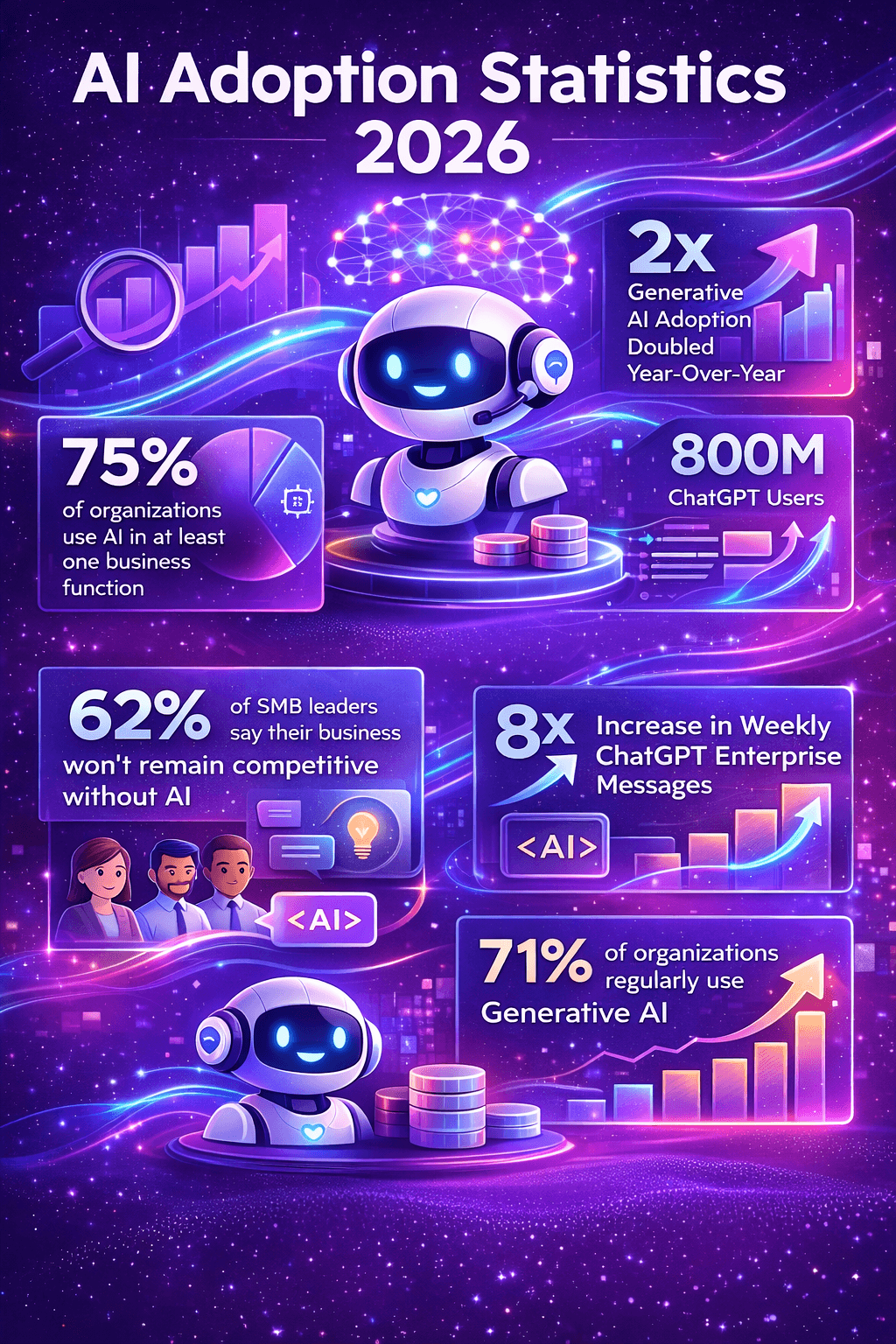 AI Adoption Statistics infographic