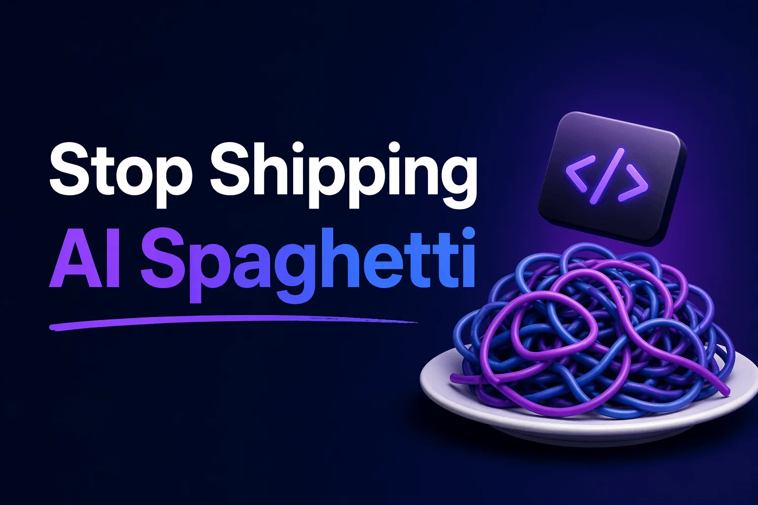 featured image for Stop Shipping AI Spaghetti: Why Planning Beats Prompting Every Time - We explain how Omniflow provides better control flow over the build process, allowing builders to describe code and organize code after they've clearly outlined their product requirement and validated their user interfaces, which leads to clearer control paths, fewer unit tests, and overall stronger code throughout the entire program