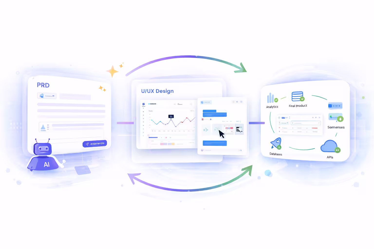 Image showing Omniflow's optimized workflow, which improves web and mobile app development timelines and the overall mobile app development process.