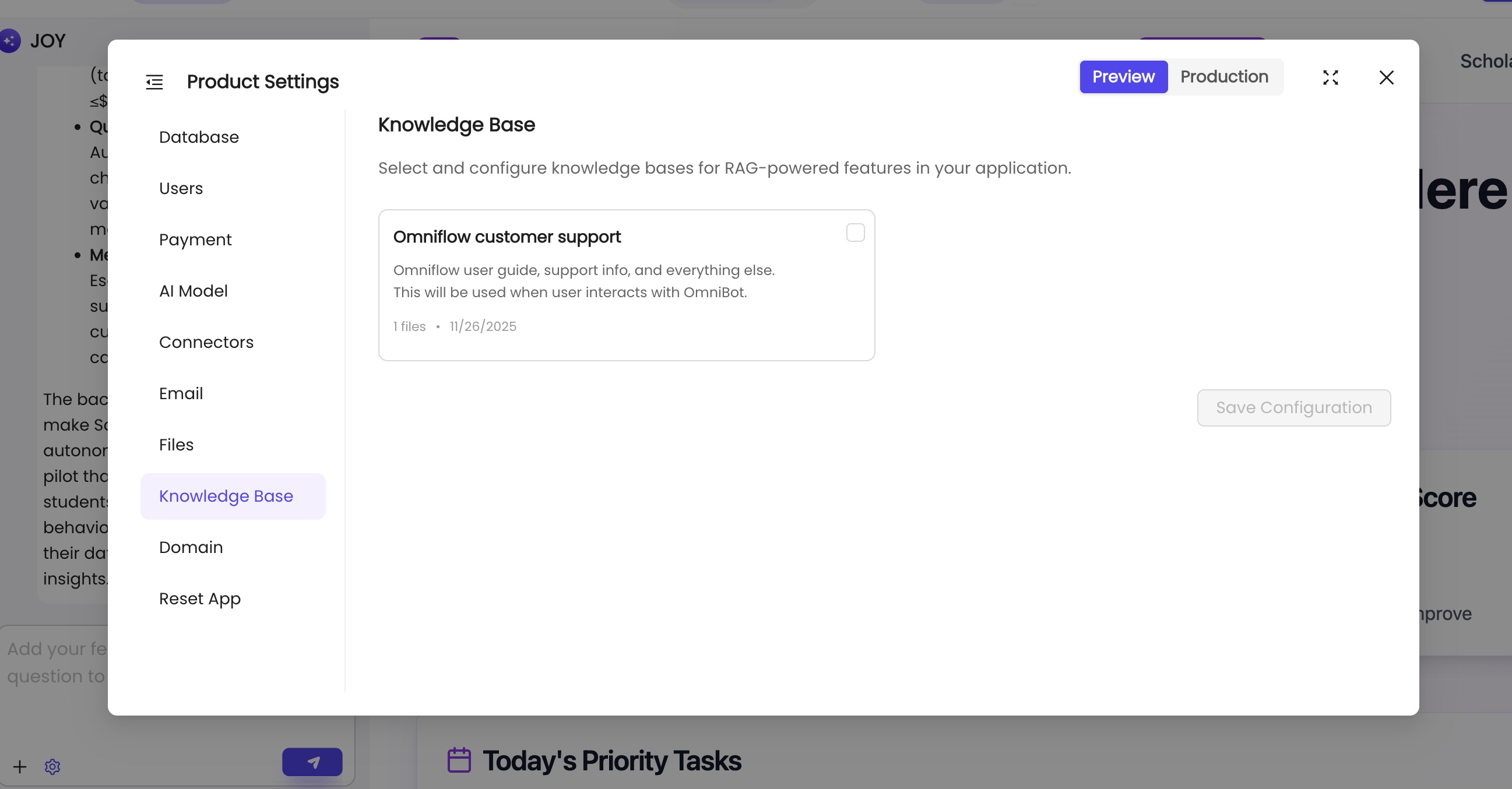Knowledge Base Management
