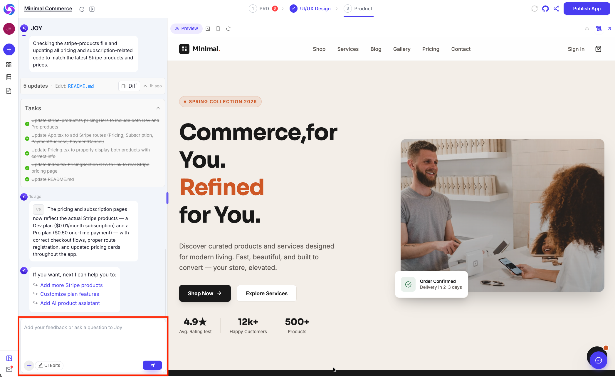 UI Editor live preview panel